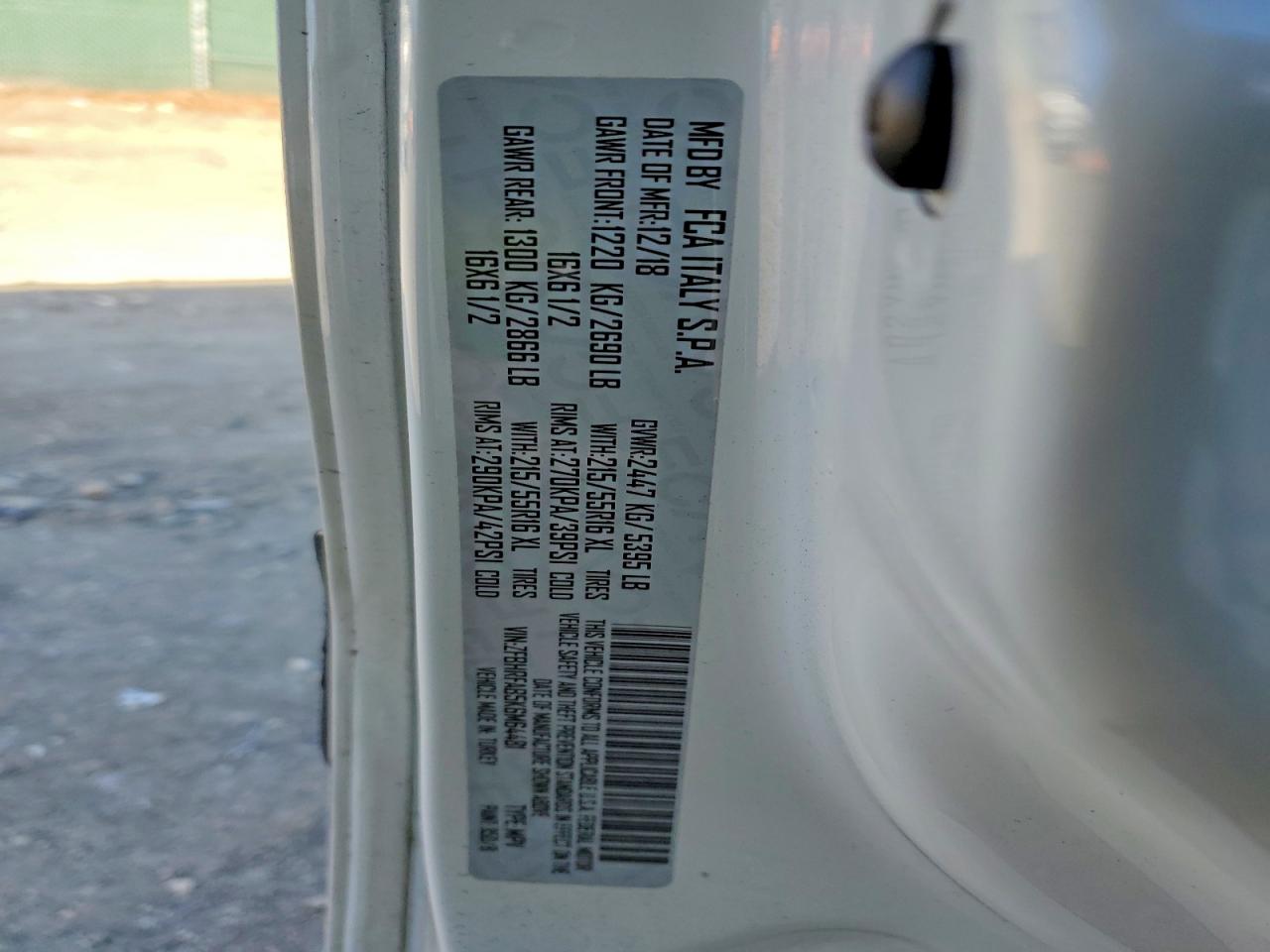 2019 RAM PROMASTER