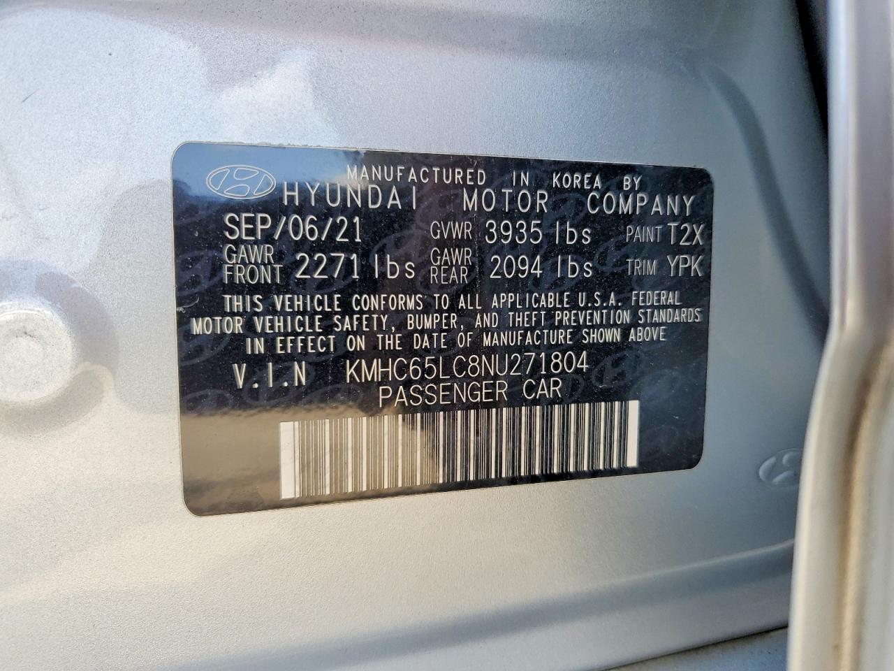 2022 HYUNDAI IONIQ