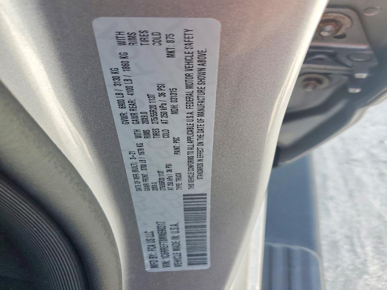 2021 RAM 1500