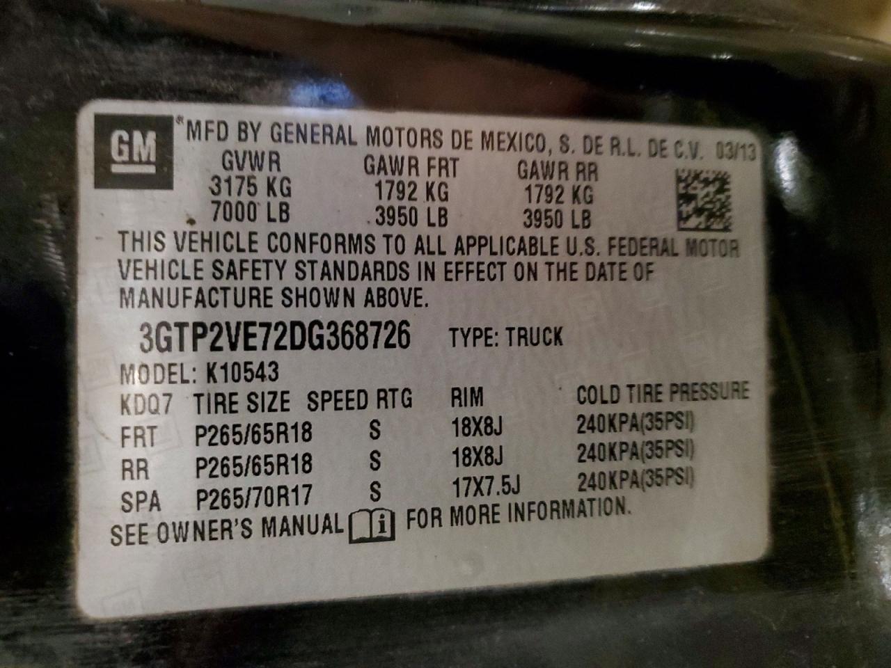 2013 GMC SIERRA