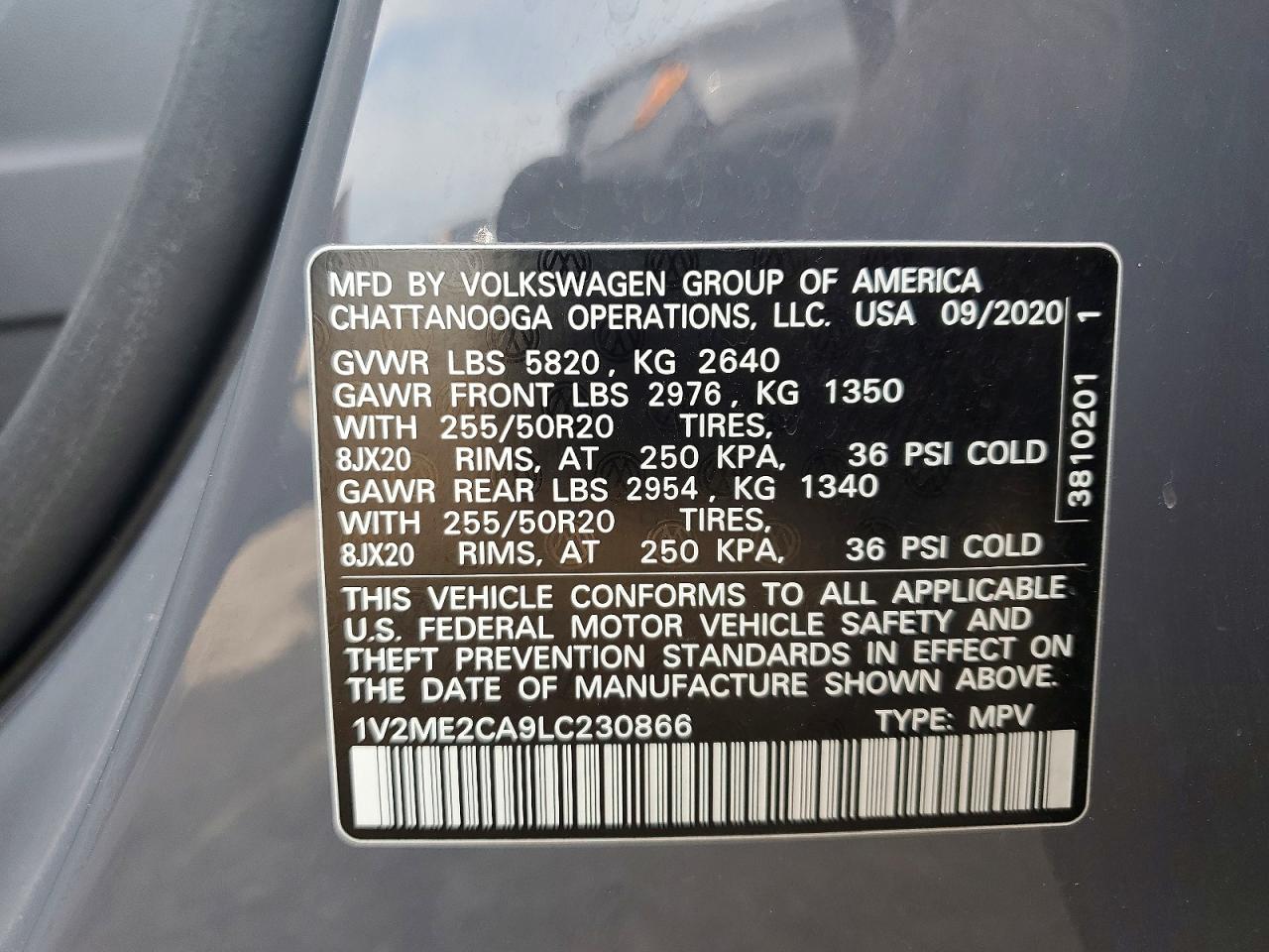 2020 VOLKSWAGEN ATLAS