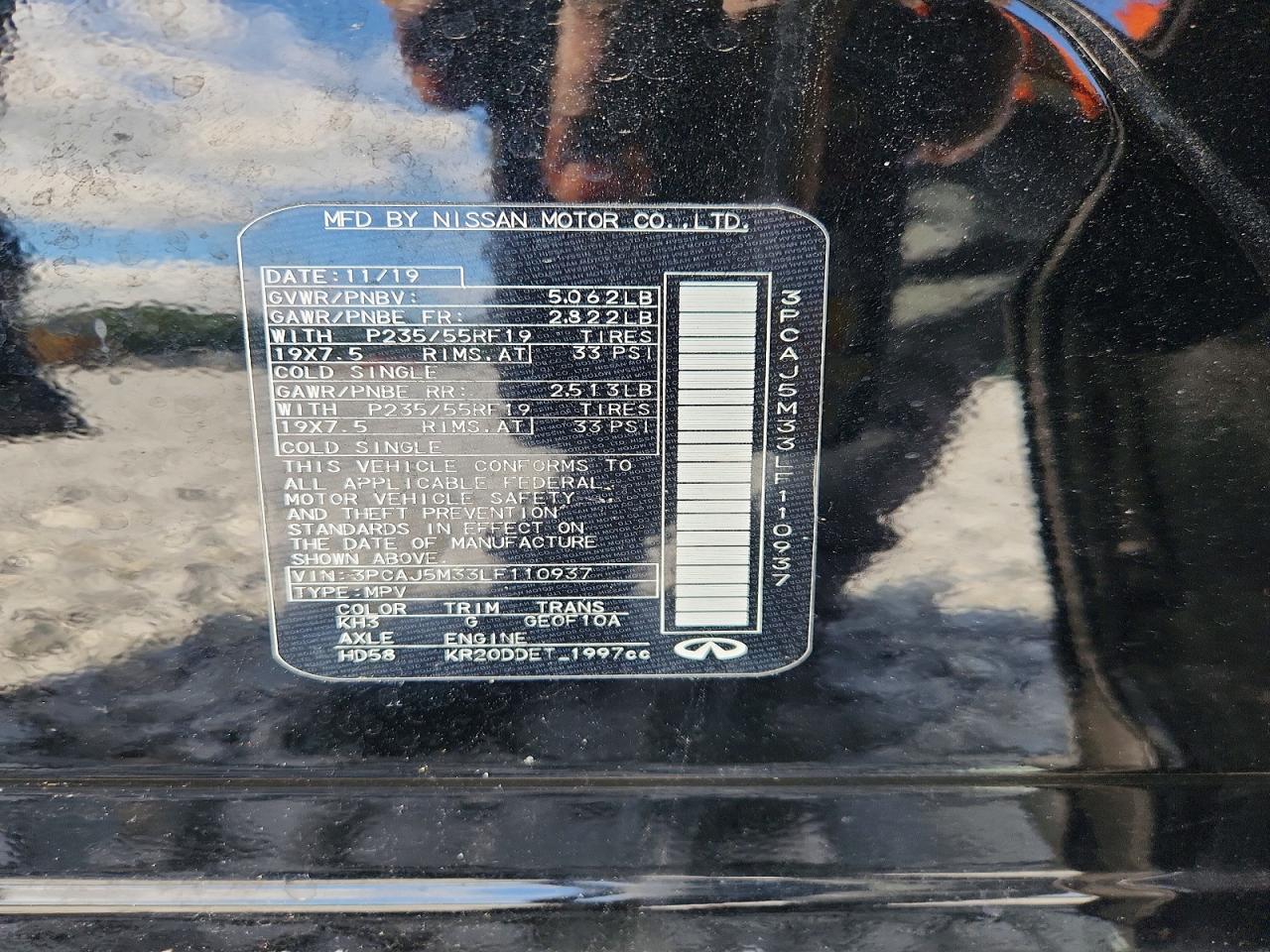 2020 INFINITI QX50