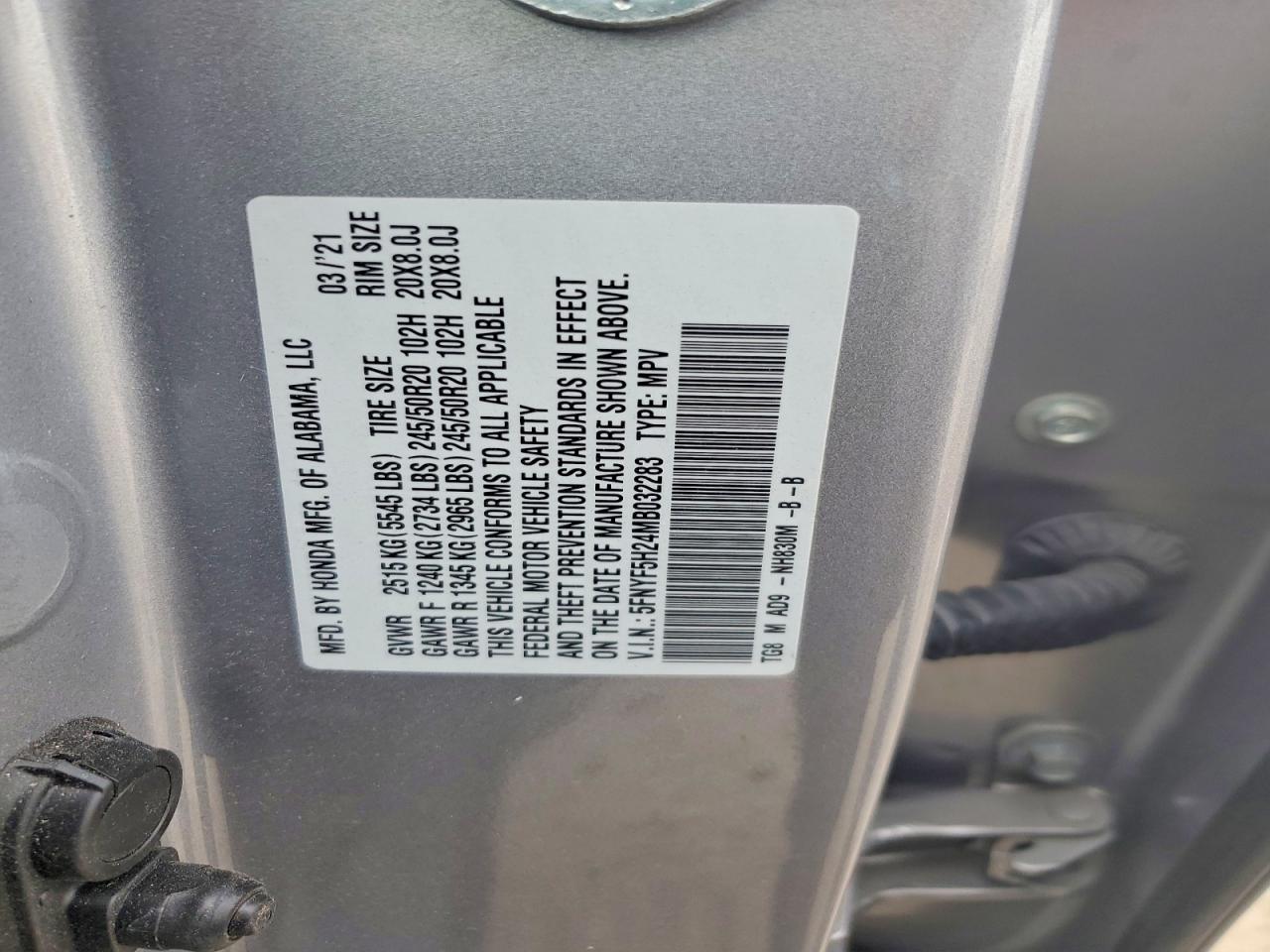 2021 HONDA PILOT
