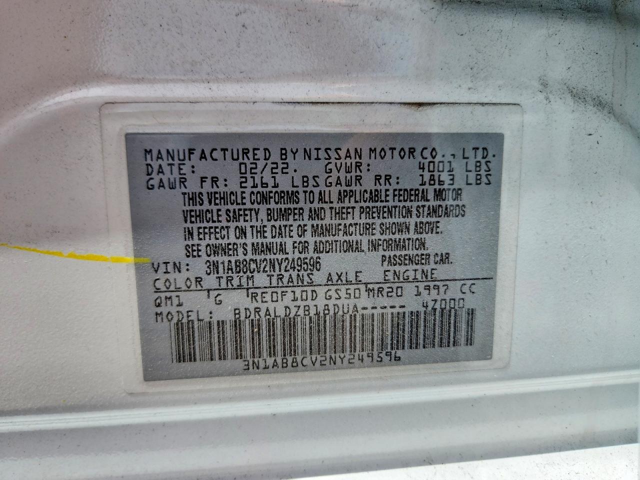 2022 NISSAN SENTRA