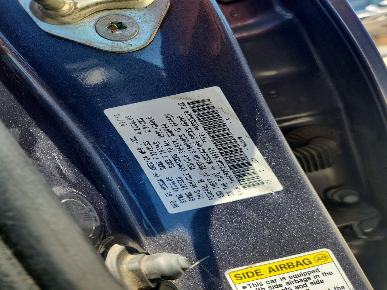 2013 HONDA ACCORD