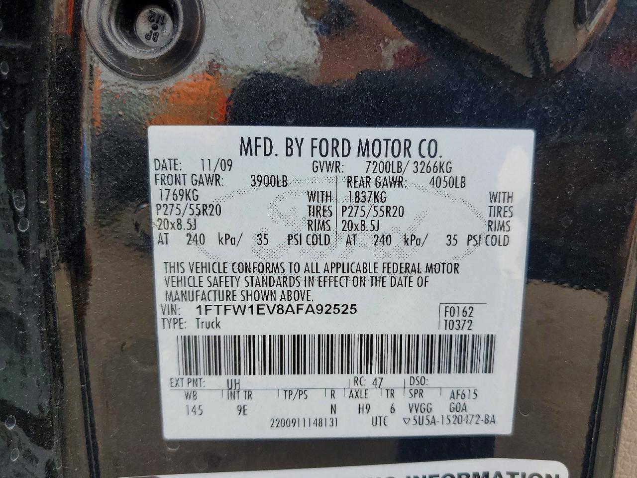 2010 FORD F150