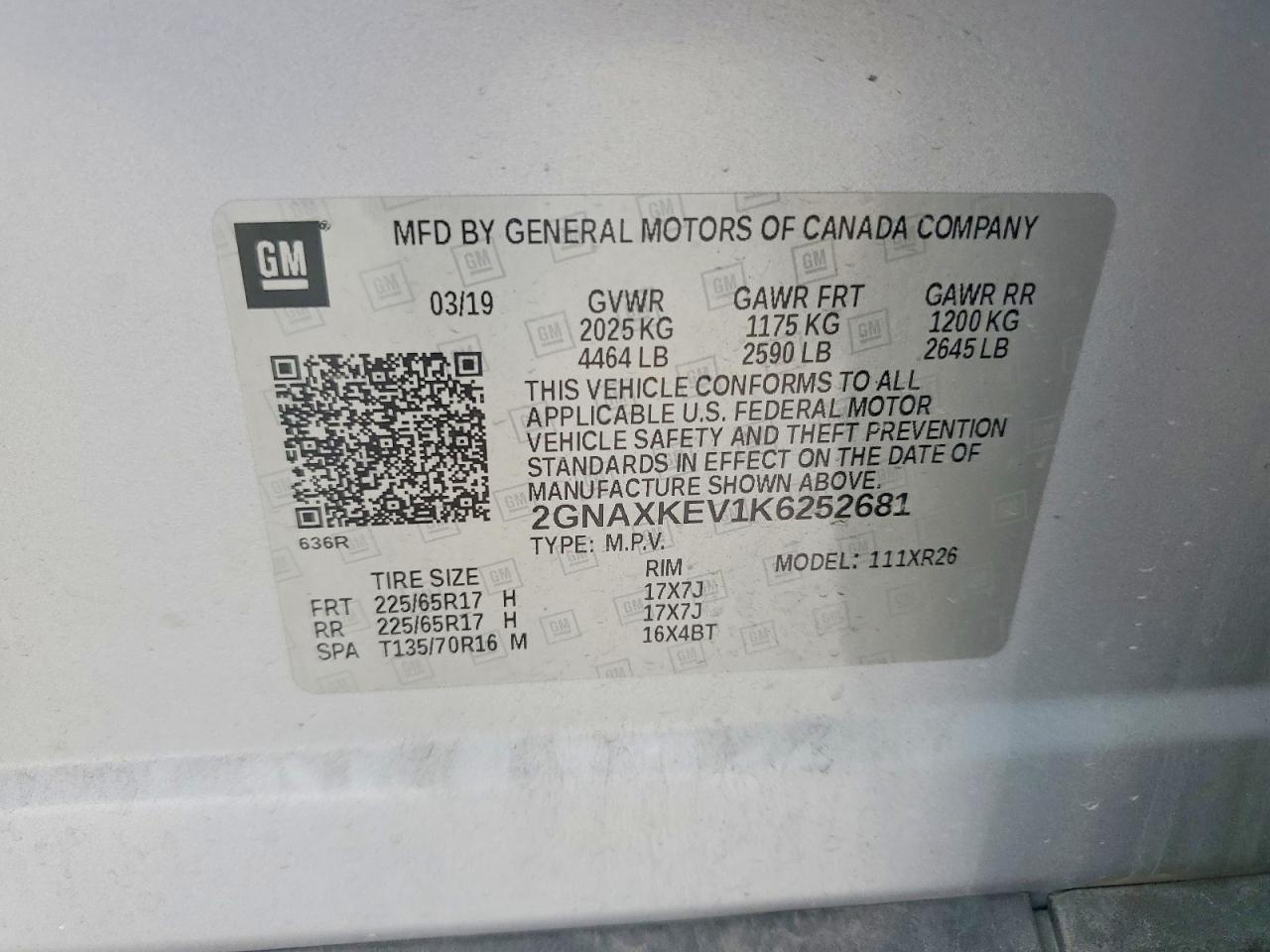 2019 CHEVROLET EQUINOX