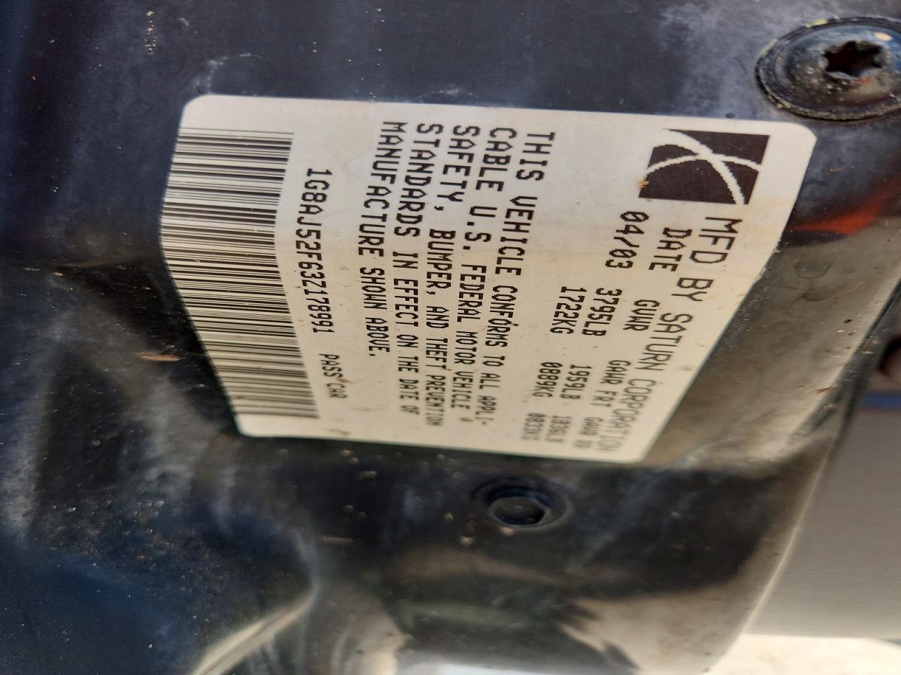 2003 SATURN ION