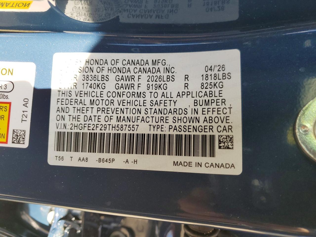2026 HONDA CIVIC
