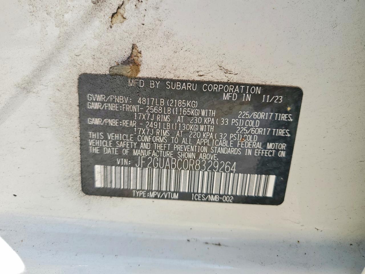 2024 SUBARU CROSSTREK