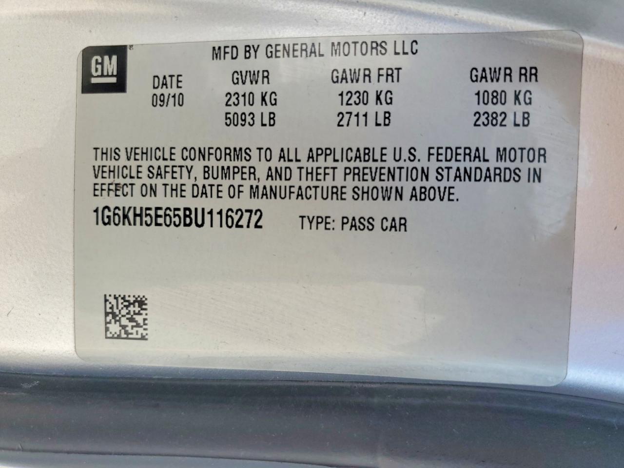 2011 CADILLAC DTS