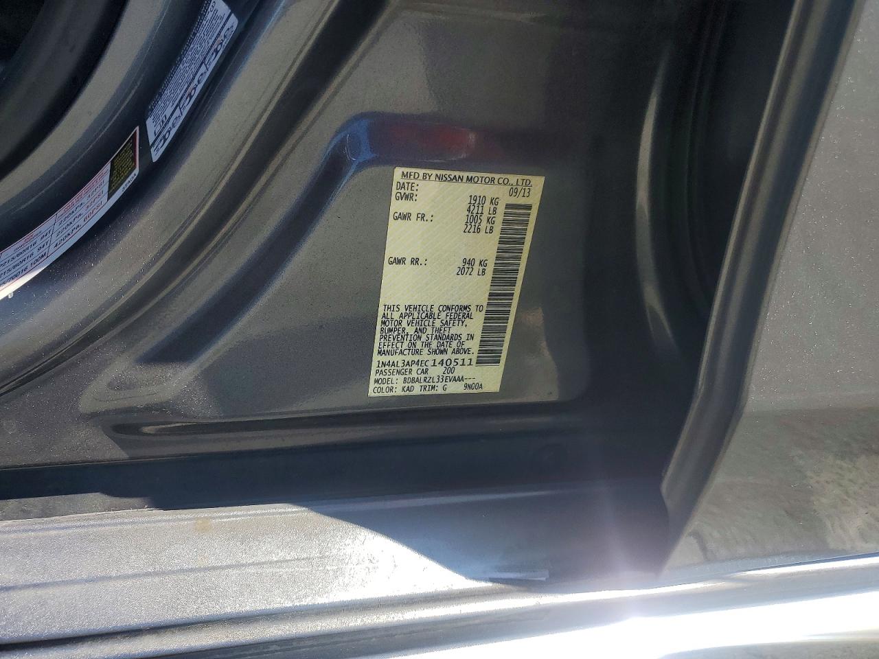 2014 NISSAN ALTIMA