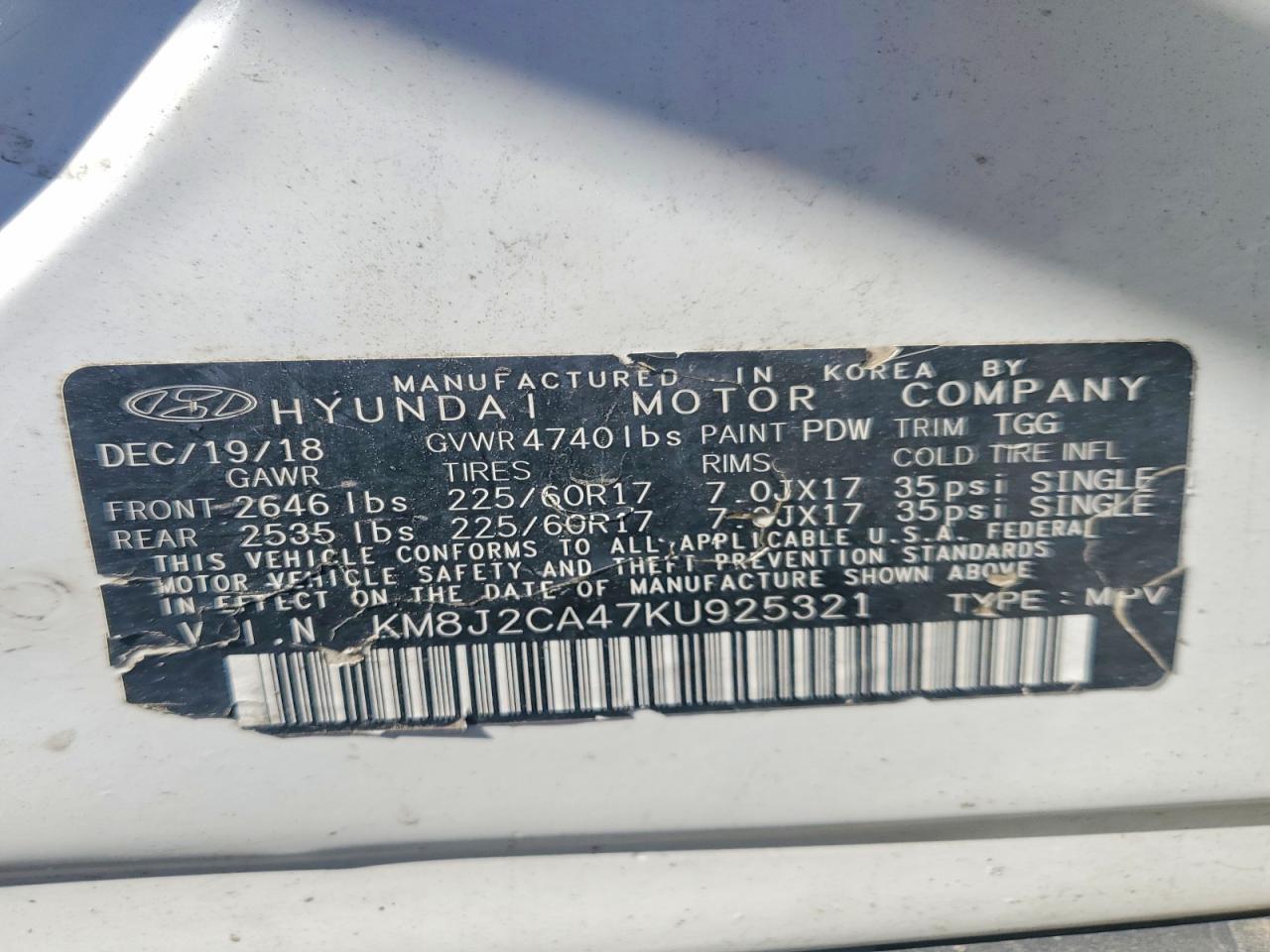 2019 HYUNDAI TUCSON