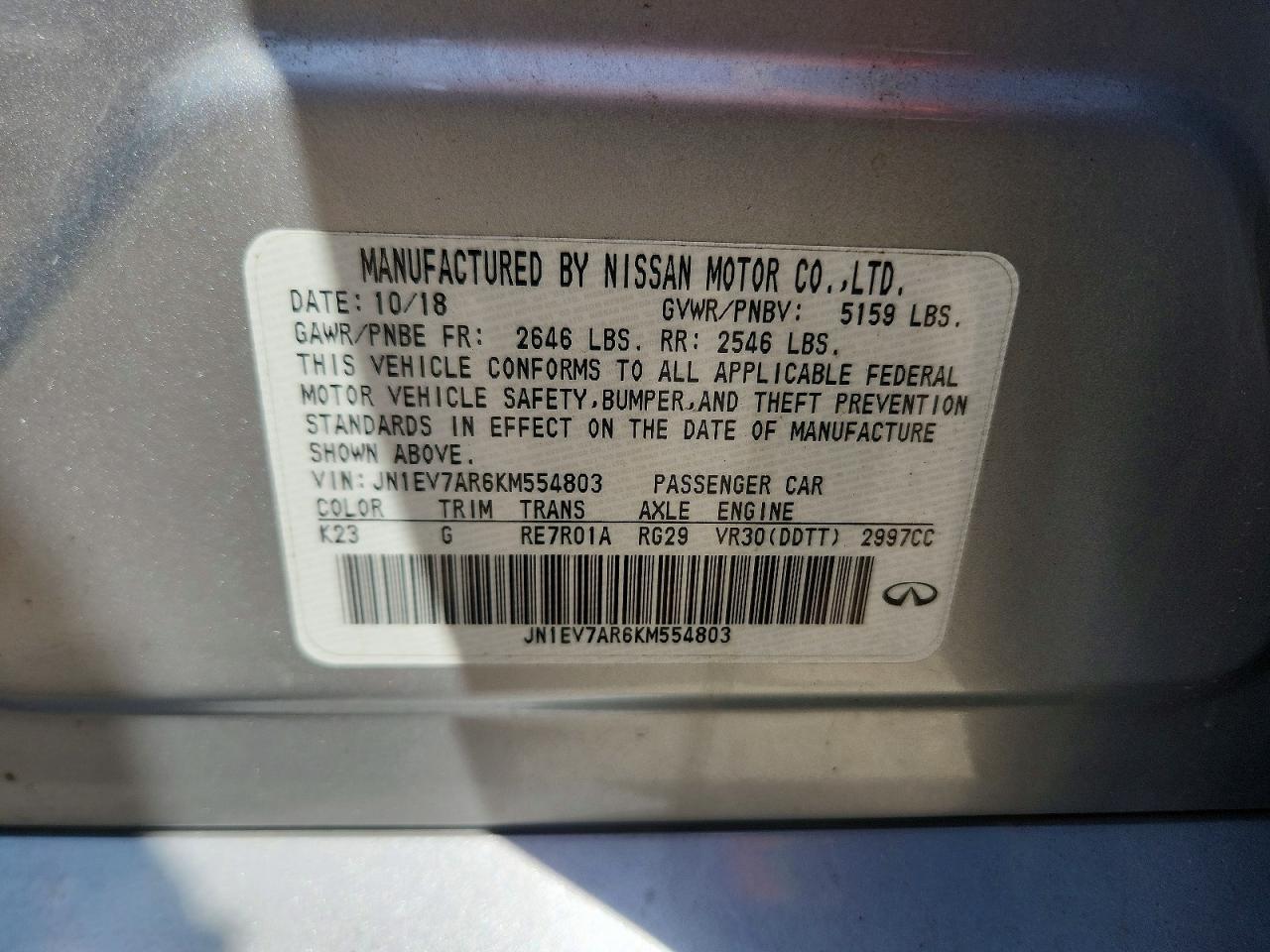 2019 INFINITI Q50
