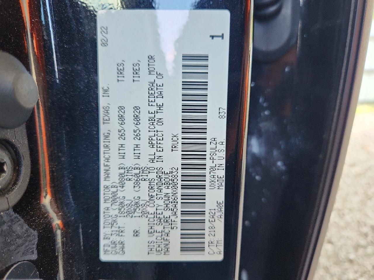 2022 TOYOTA TUNDRA