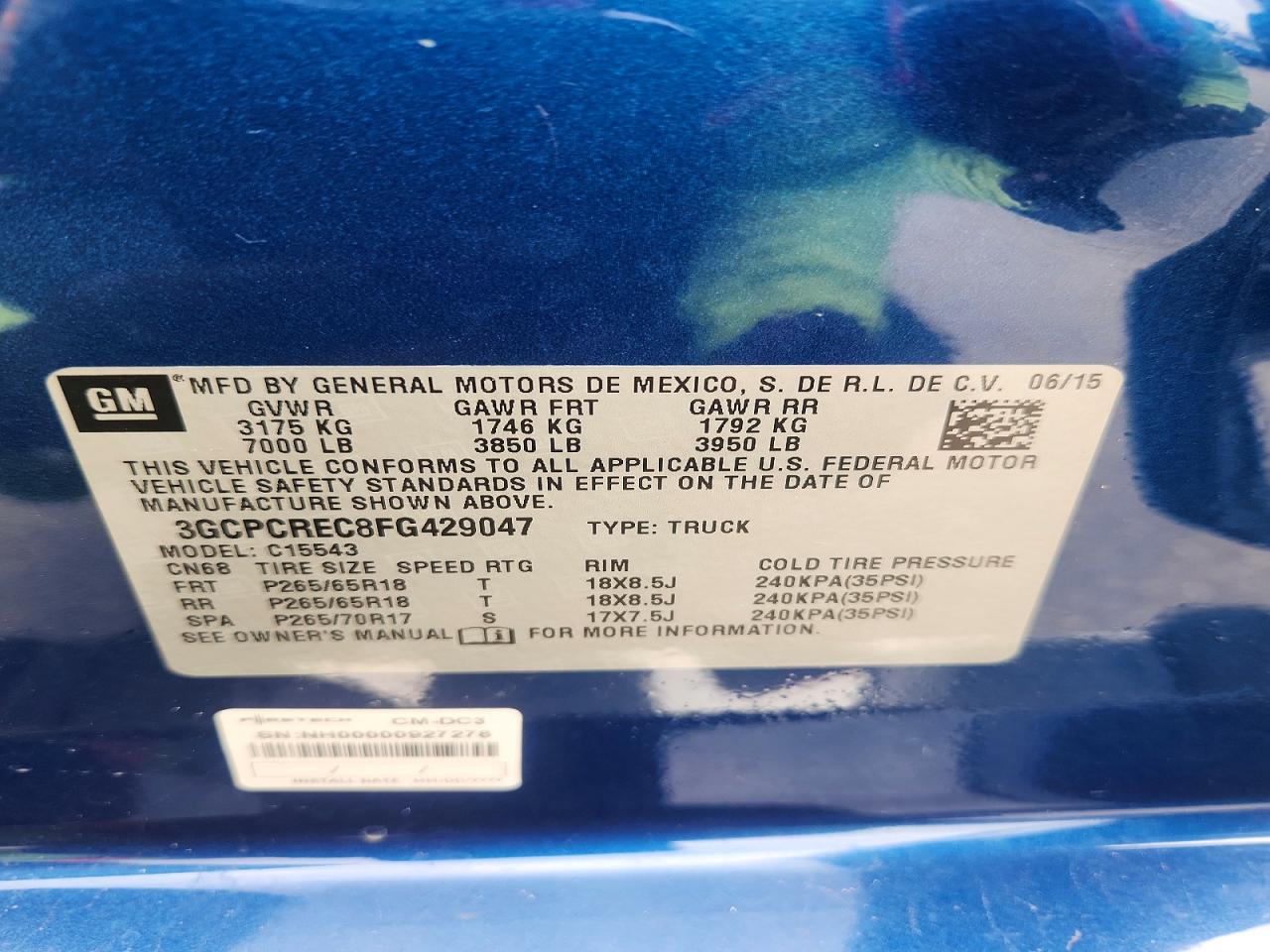 2015 CHEVROLET SILVERADO