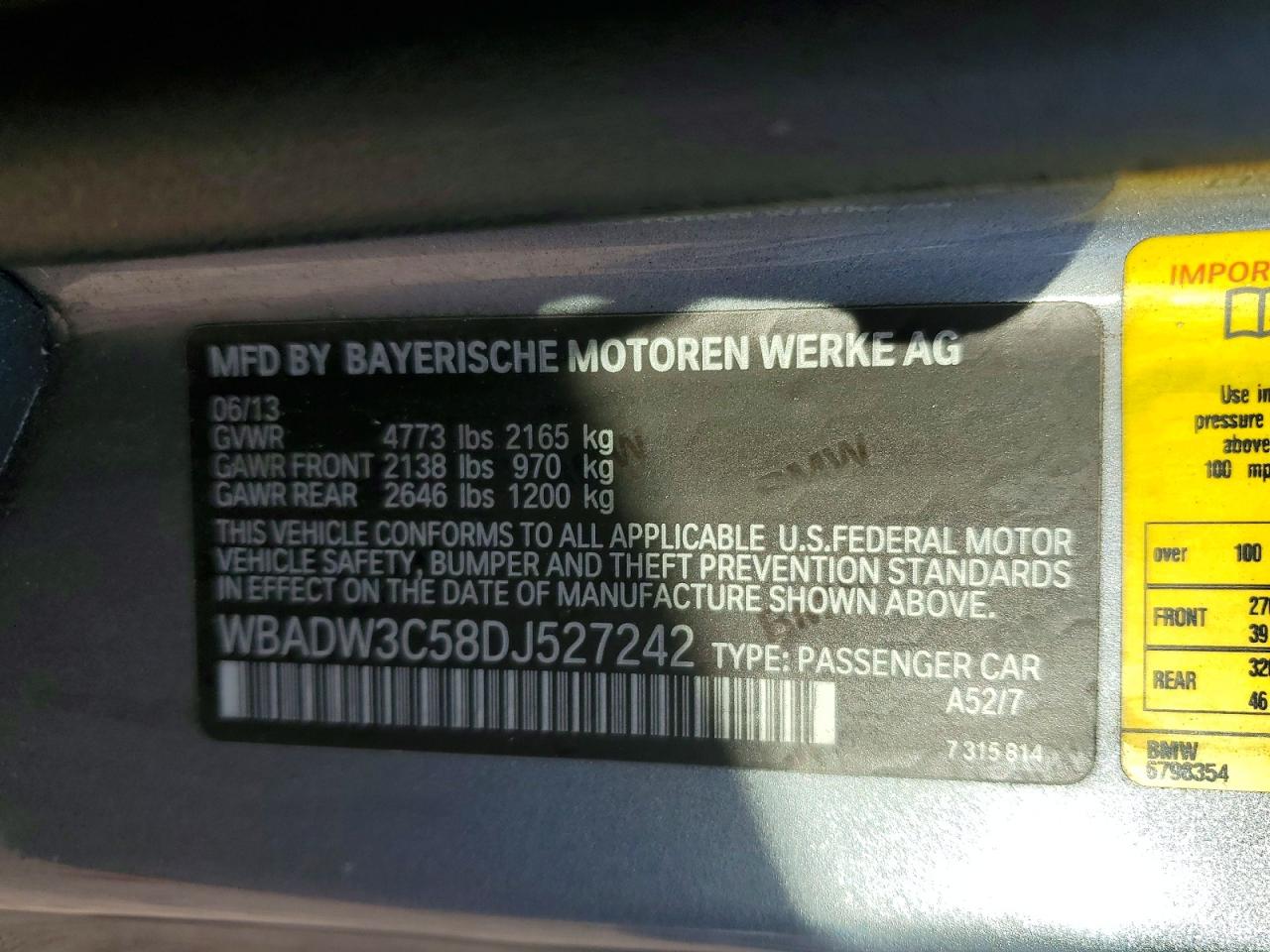 2013 BMW 3 SERIES