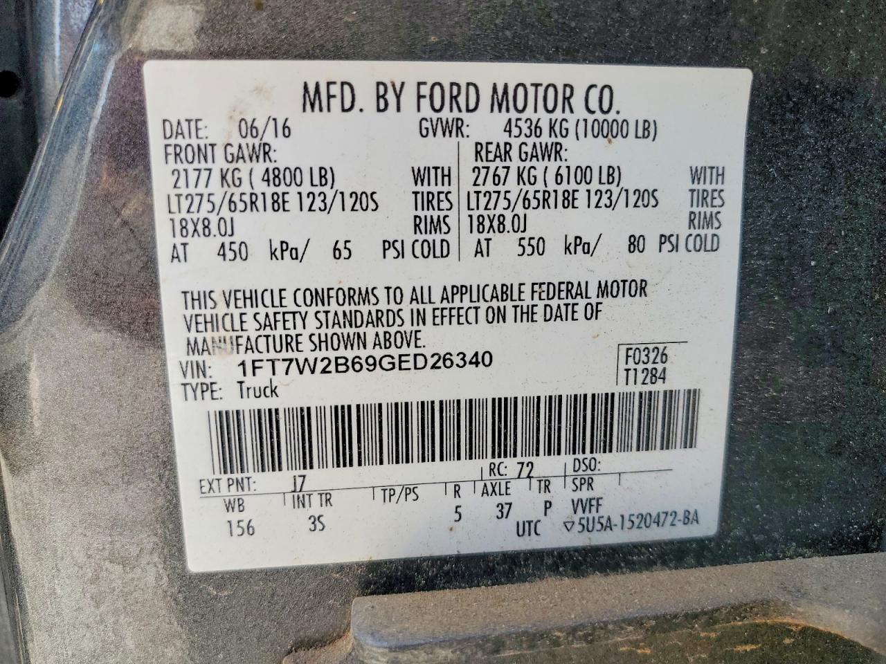 2016 FORD F250