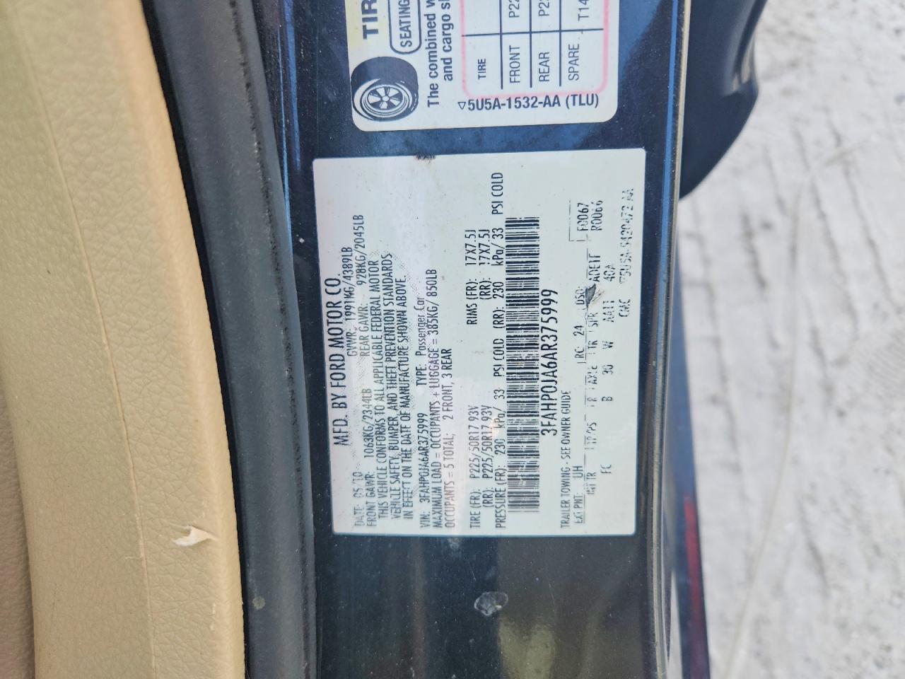 2010 FORD FUSION
