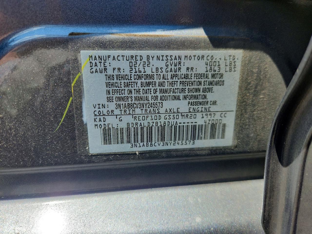 2022 NISSAN SENTRA