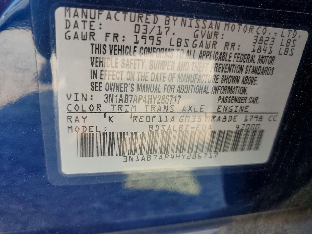 2017 NISSAN SENTRA