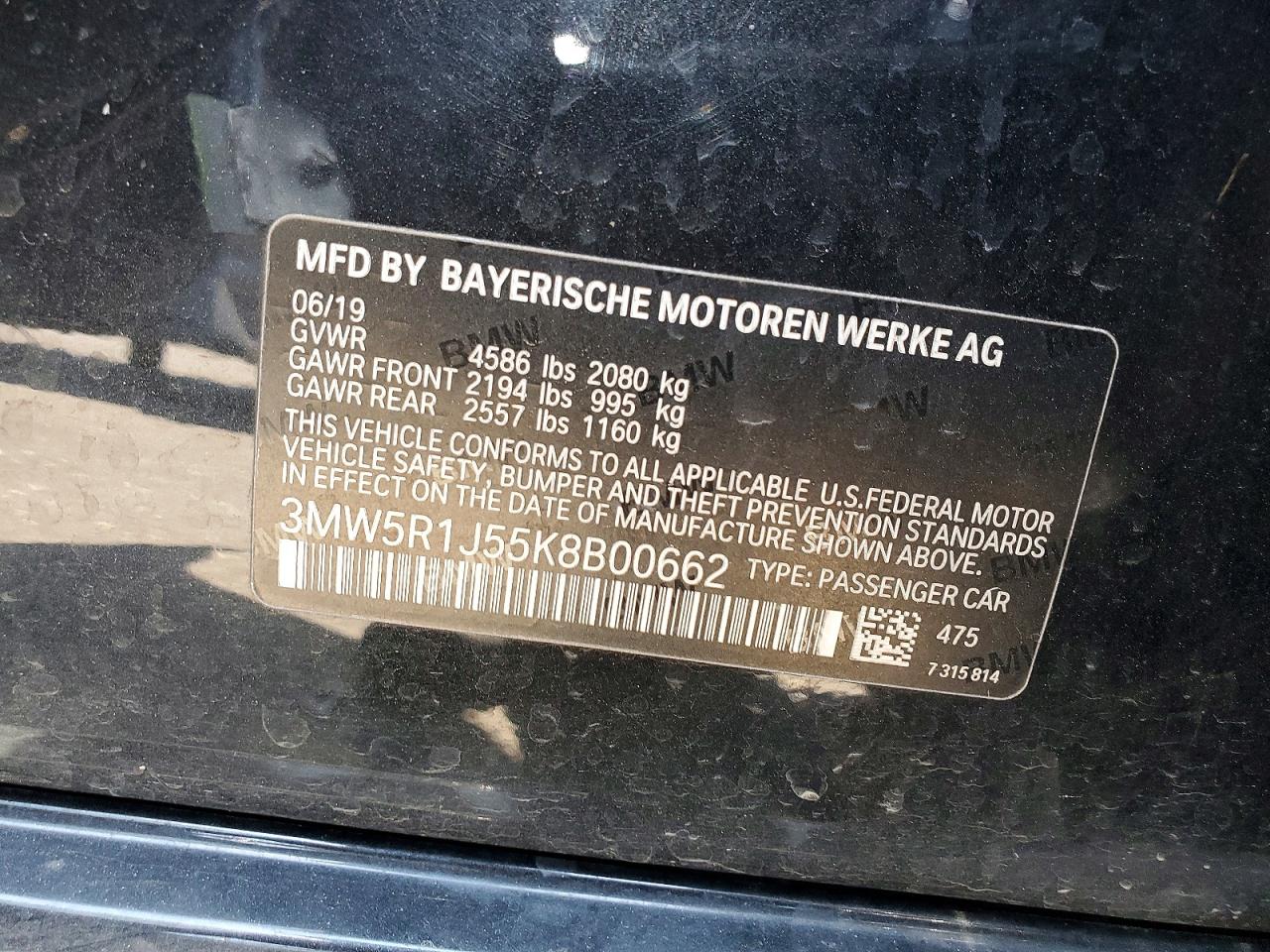 2019 BMW 3 SERIES