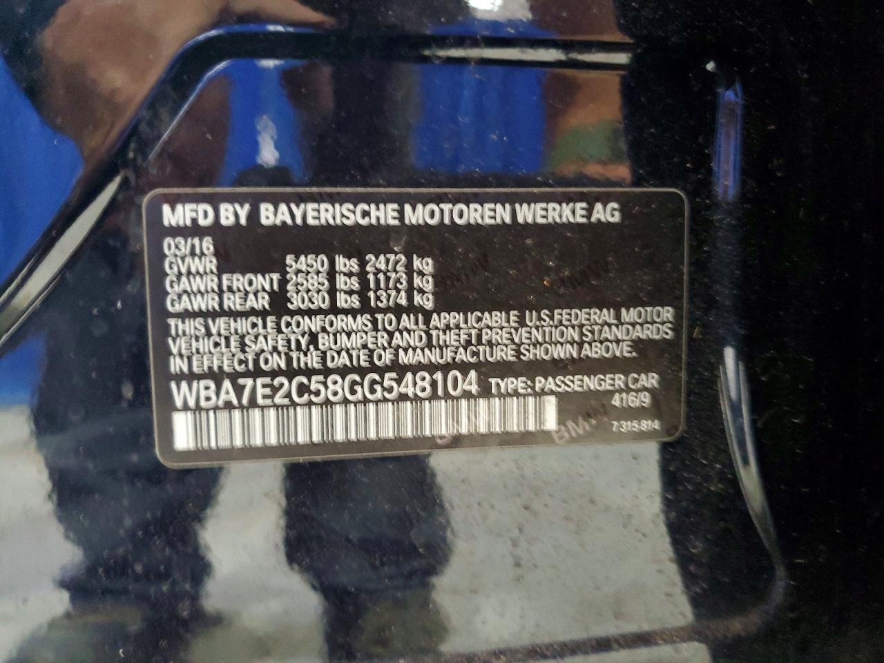 2016 BMW 7 SERIES