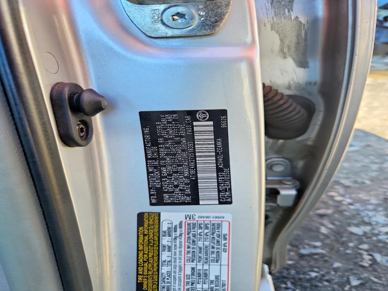 2007 TOYOTA CAMRY