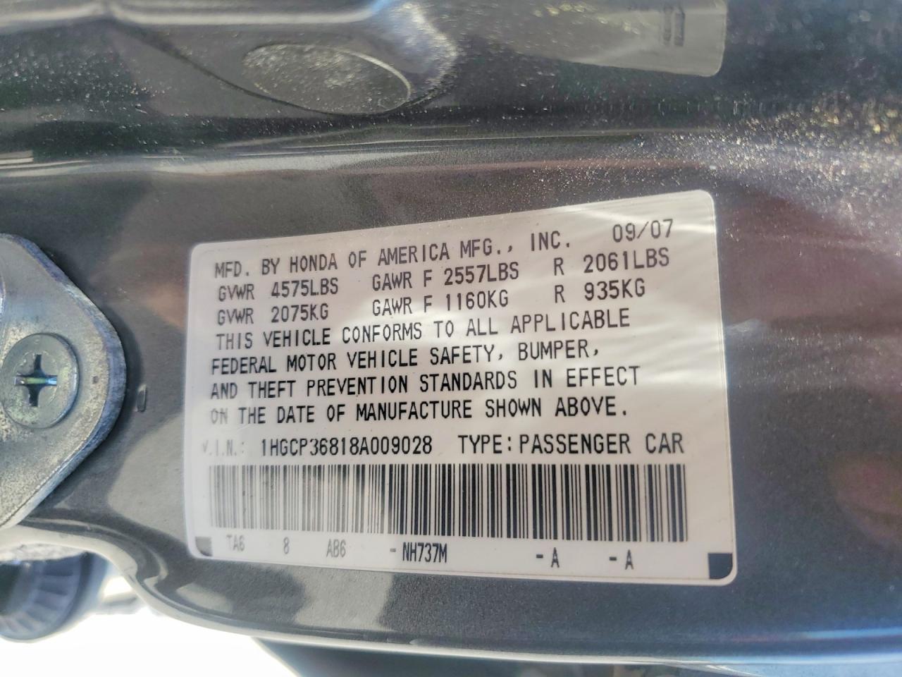 2008 HONDA ACCORD