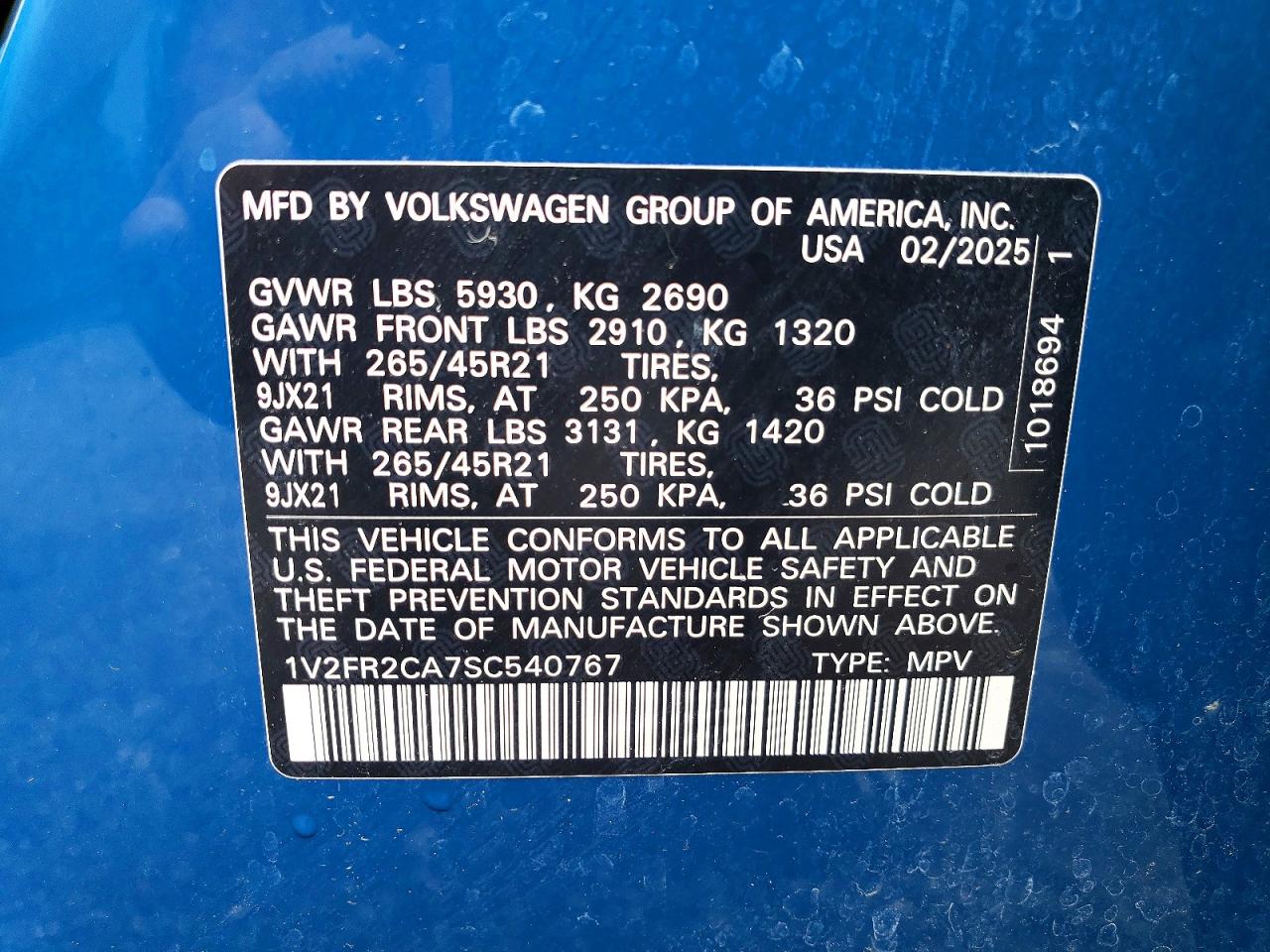 2025 VOLKSWAGEN ATLAS