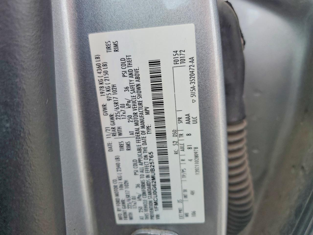 2021 FORD ESCAPE
