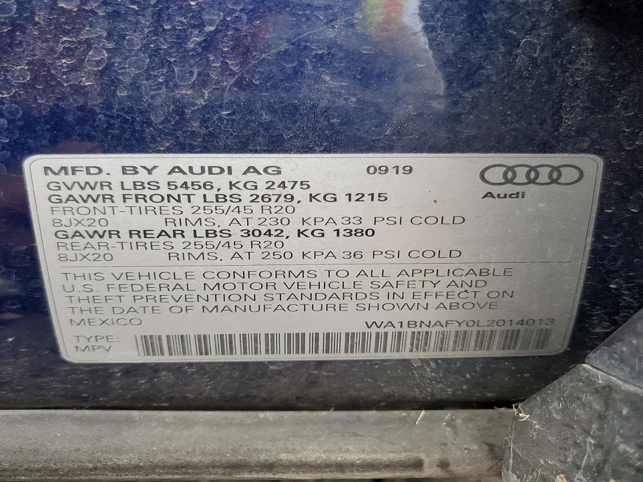 2020 AUDI Q5