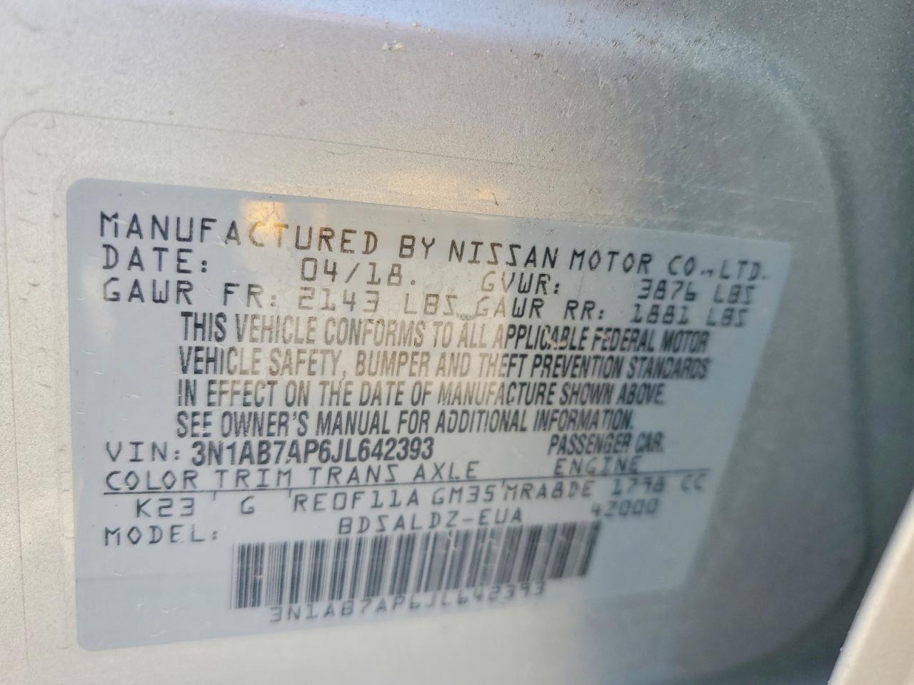 2018 NISSAN SENTRA