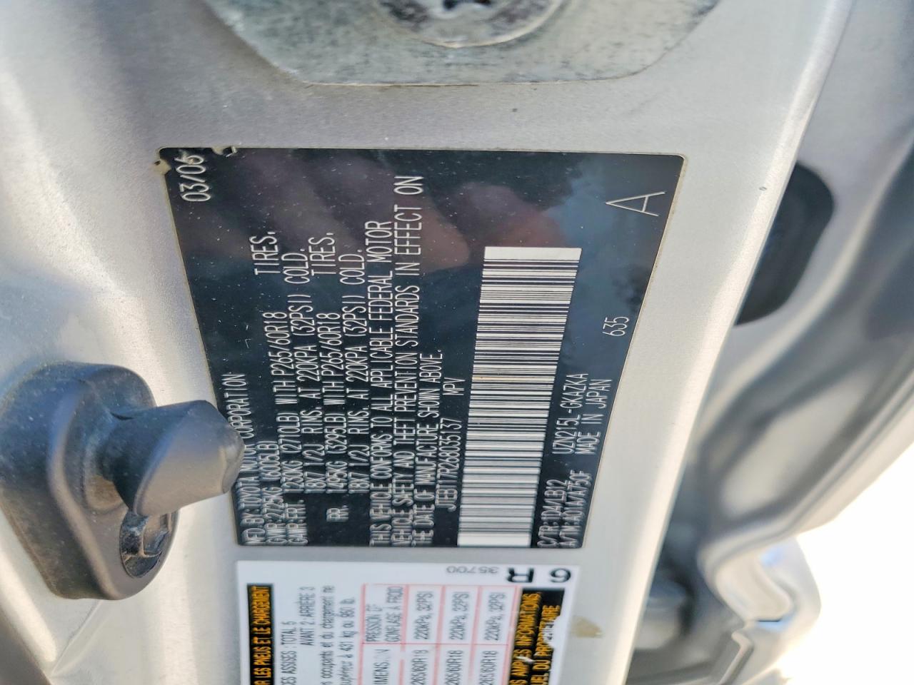 2006 TOYOTA 4RUNNER