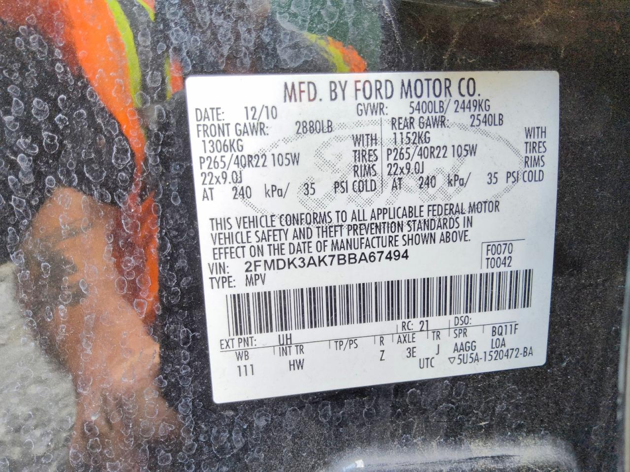 2011 FORD EDGE