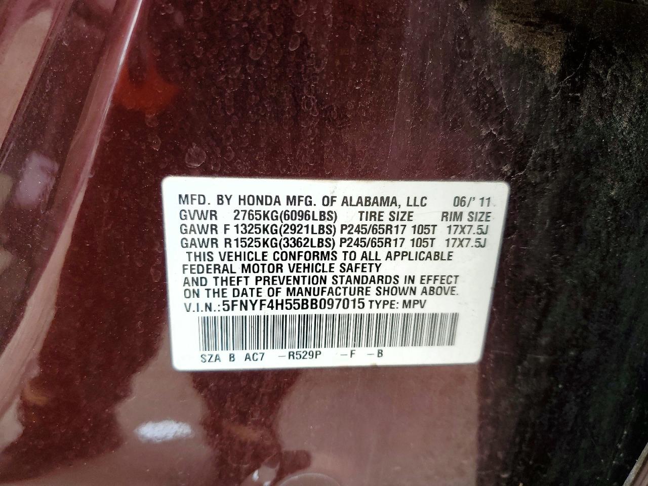 2011 HONDA PILOT