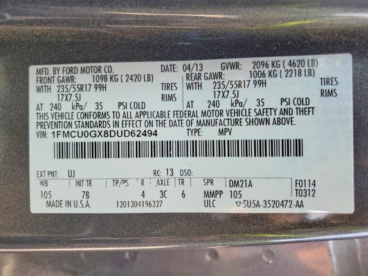 2013 FORD ESCAPE
