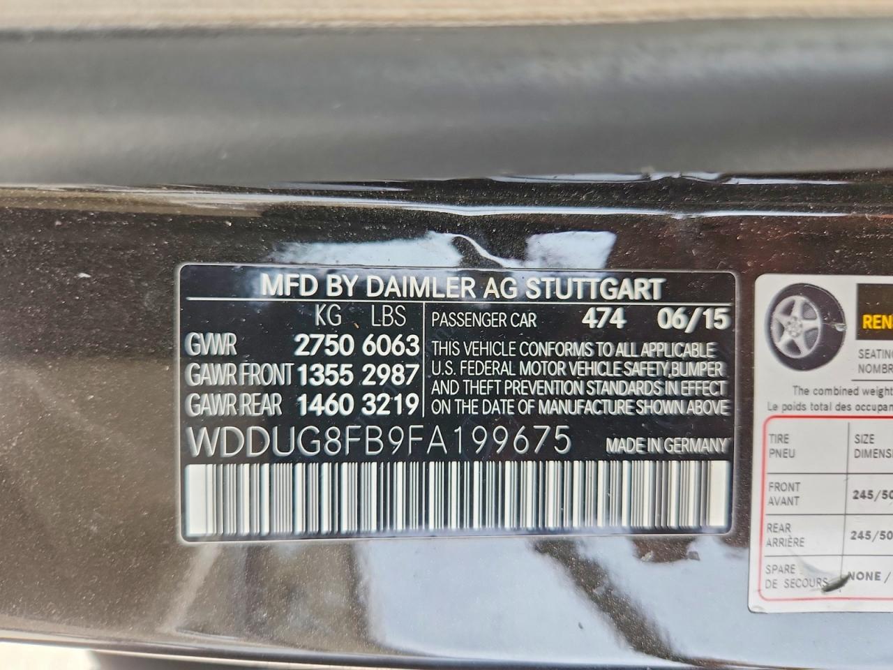 2015 MERCEDES-BENZ S-CLASS
