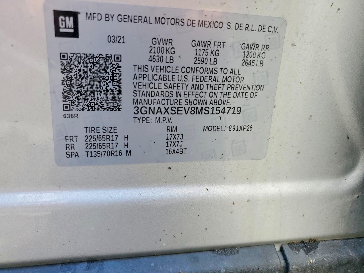 2021 CHEVROLET EQUINOX
