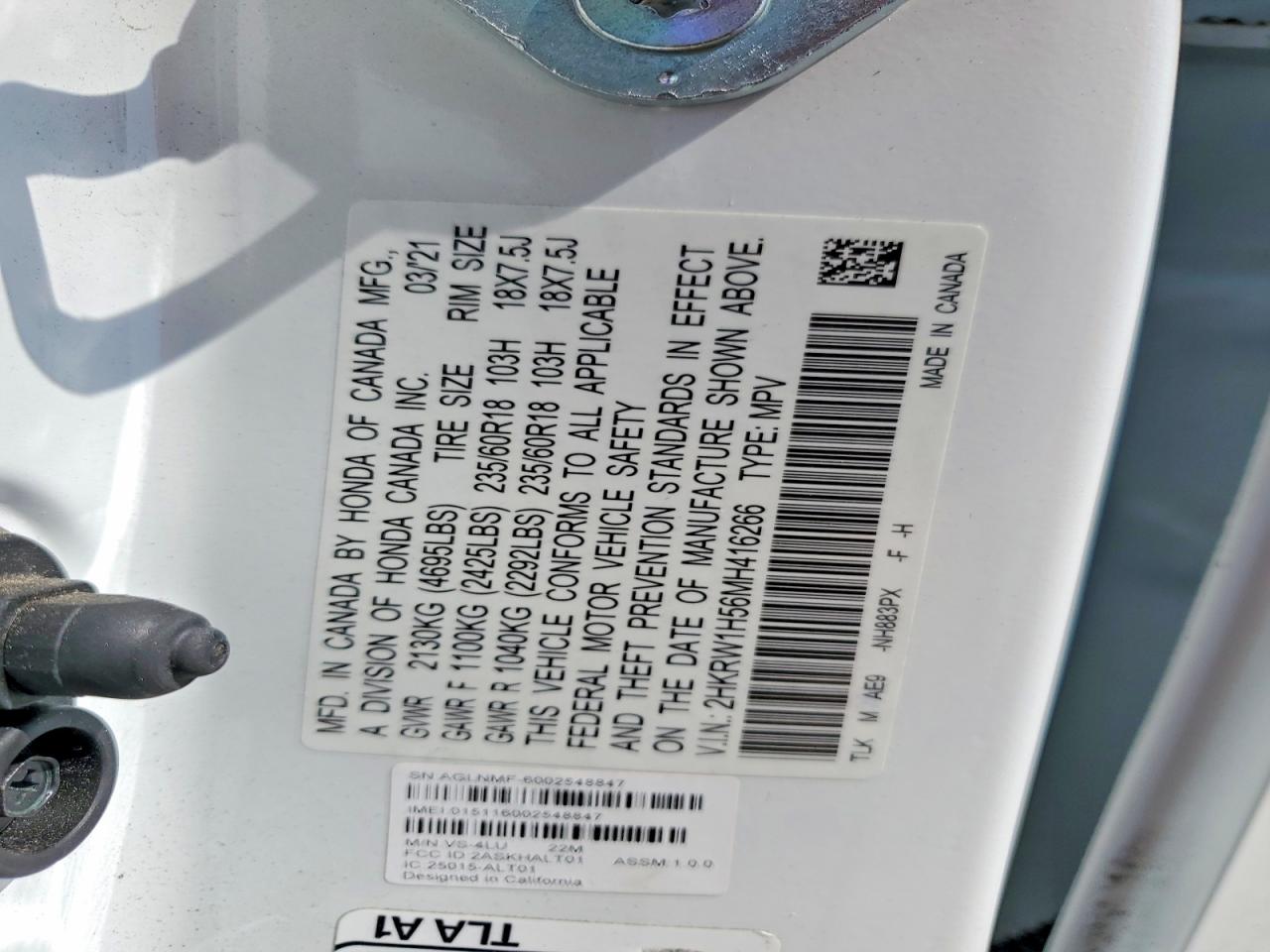 2021 HONDA CRV