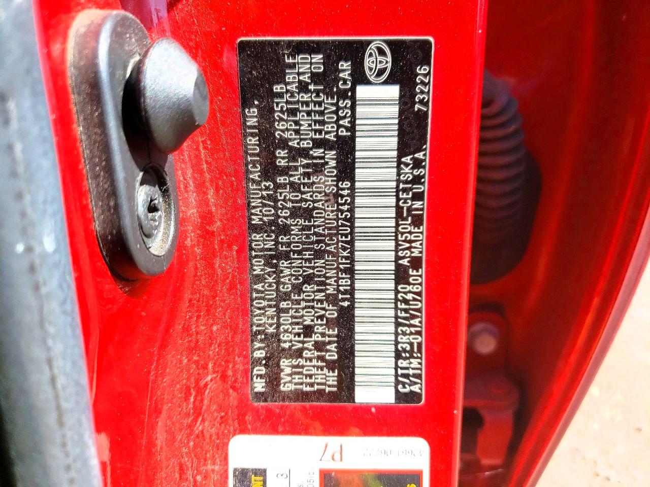 2014 TOYOTA CAMRY