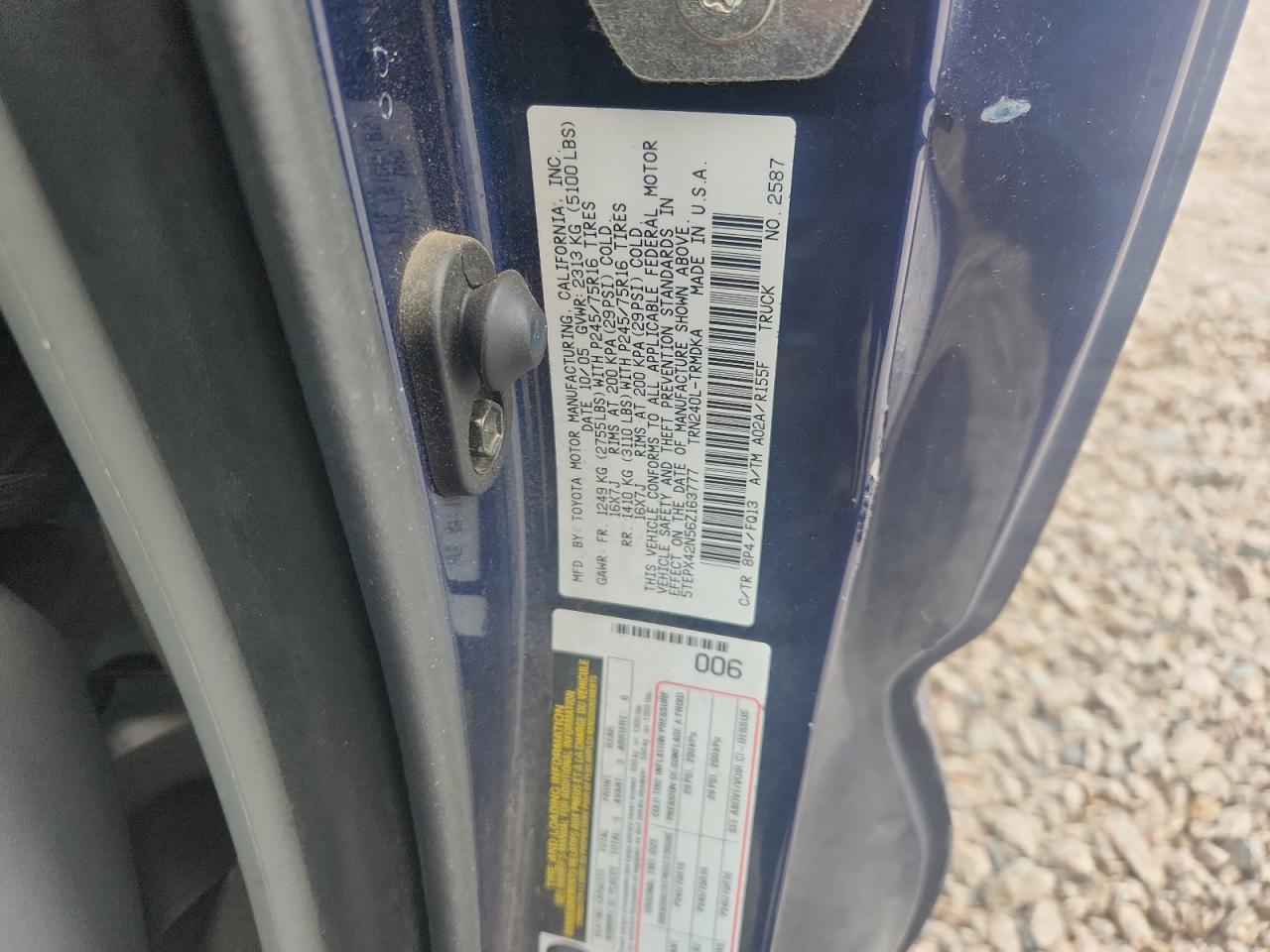 2006 TOYOTA TACOMA
