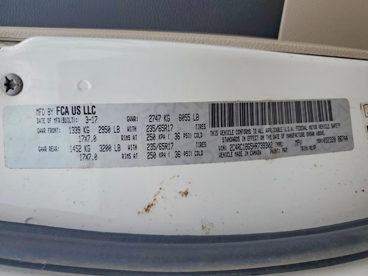 2017 CHRYSLER PACIFICA