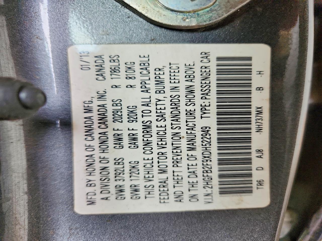 2013 HONDA CIVIC