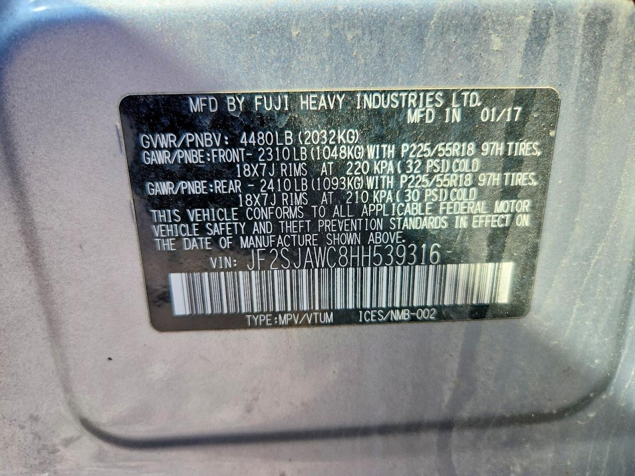 2017 SUBARU FORESTER