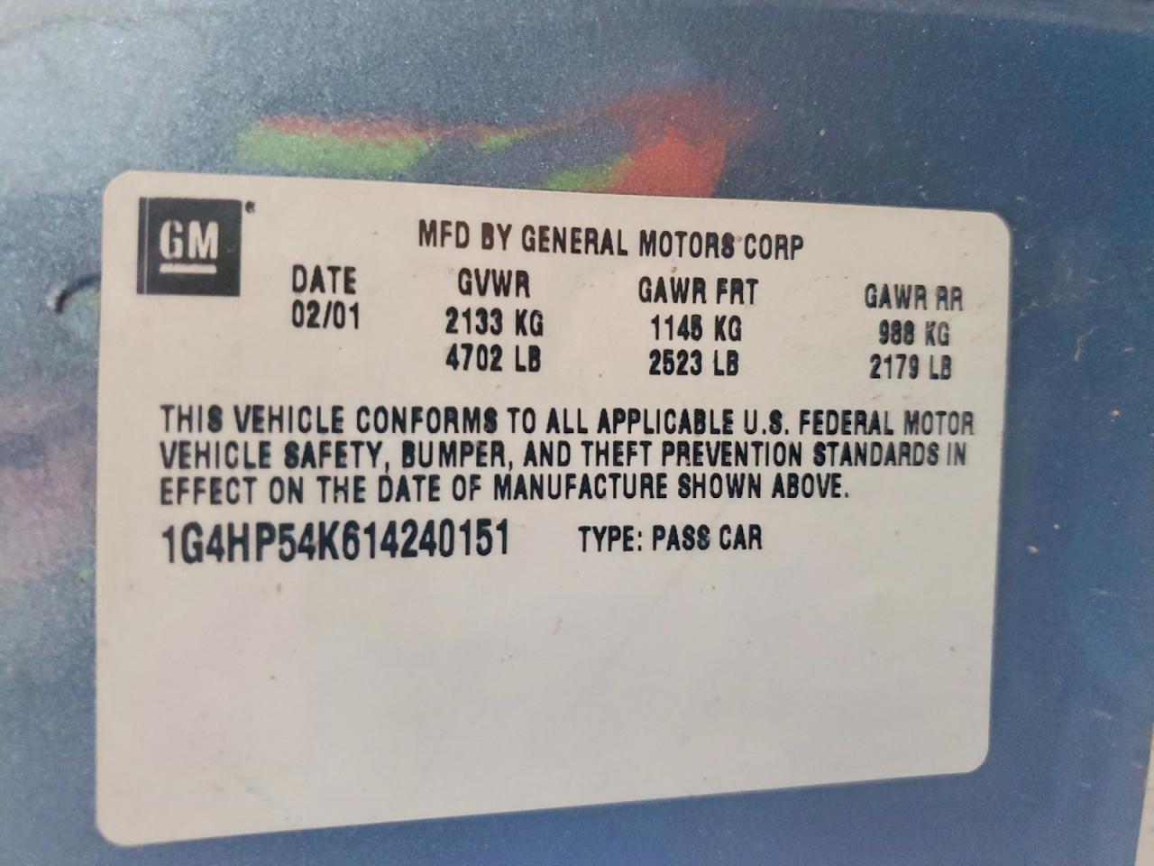 2001 BUICK LESABRE