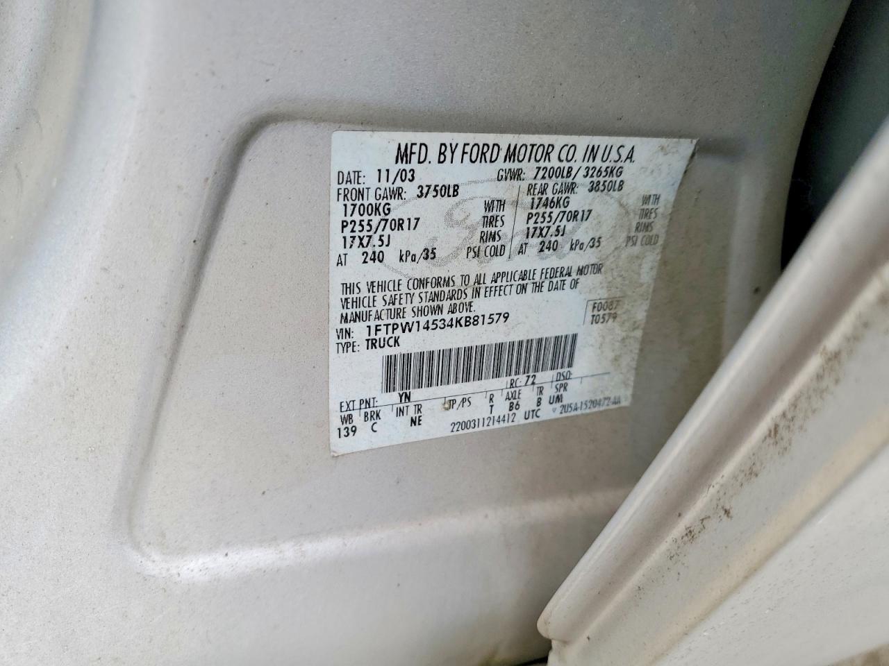 2004 FORD F150