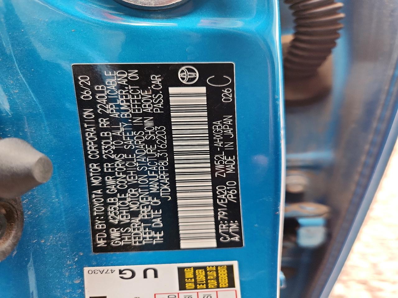 2020 TOYOTA PRIUS