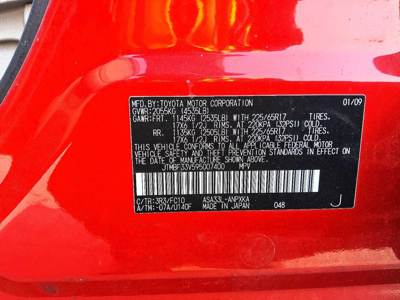 2009 TOYOTA RAV4