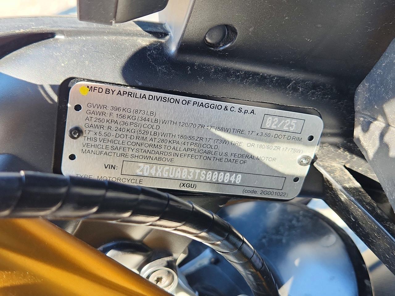 2026 APRILIA MOTORCYCLE